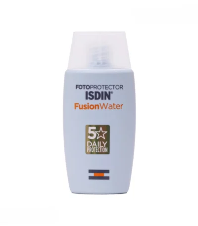 ضد آفتاب بدون رنگ SPF50 ایزدین مدل فیوژن واتر حجم ۵۰ میل ردمز